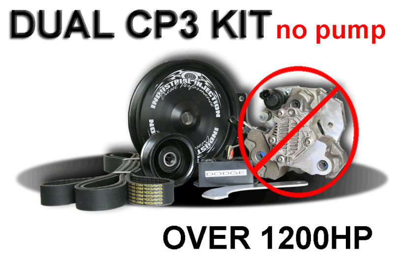 Industrial Injection 2003-2013 Dodge 5.9L CR Dual CP3 Kit Dodge 1200+ HP