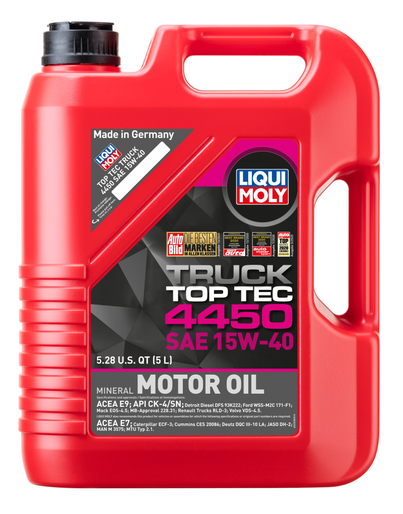 LIQUI MOLY Top Tec Truck 4450 15W-40 Diesel Engine Oil 5 Liter CK-4