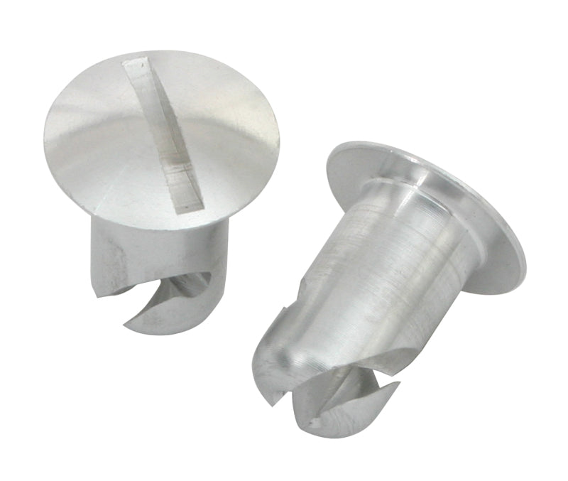 Moroso Quick Fastener - Oval Head Slotted - 7/16in x .400in - Aluminum - 10 Pack