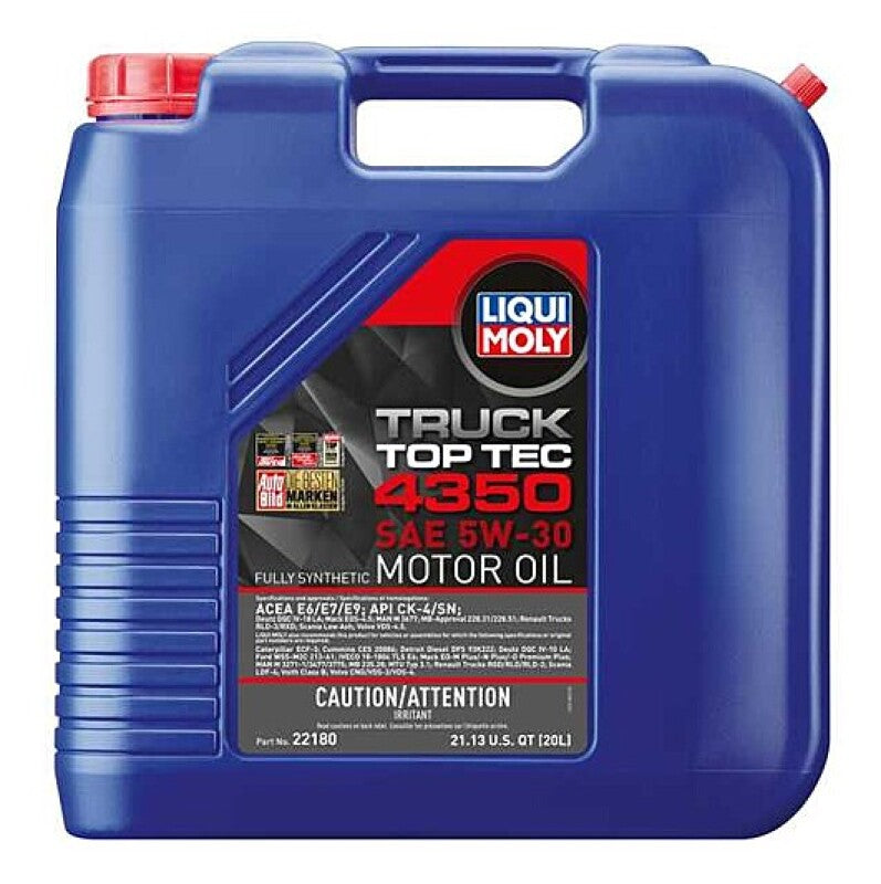 LIQUI MOLY Top Tec Truck 4350 5W-30 Diesel Engine Oil 20 Liter CK-4
