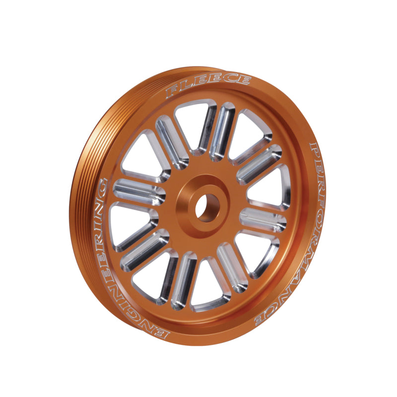 Fleece Dual Pump Pulley Orange Anodized Cummins