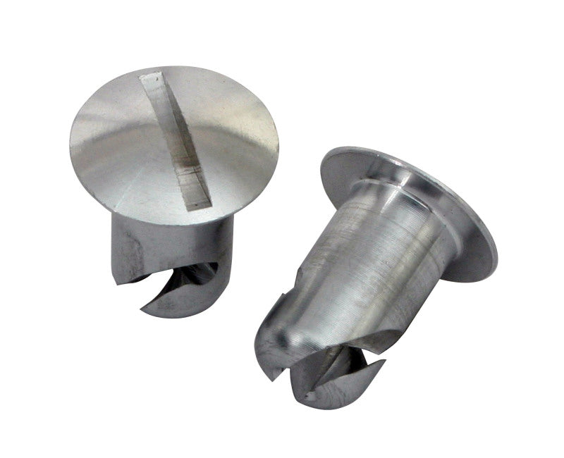 Moroso Quick Fastener - Oval Head Slotted - 7/16in x .550in - Aluminum - 10 Pack