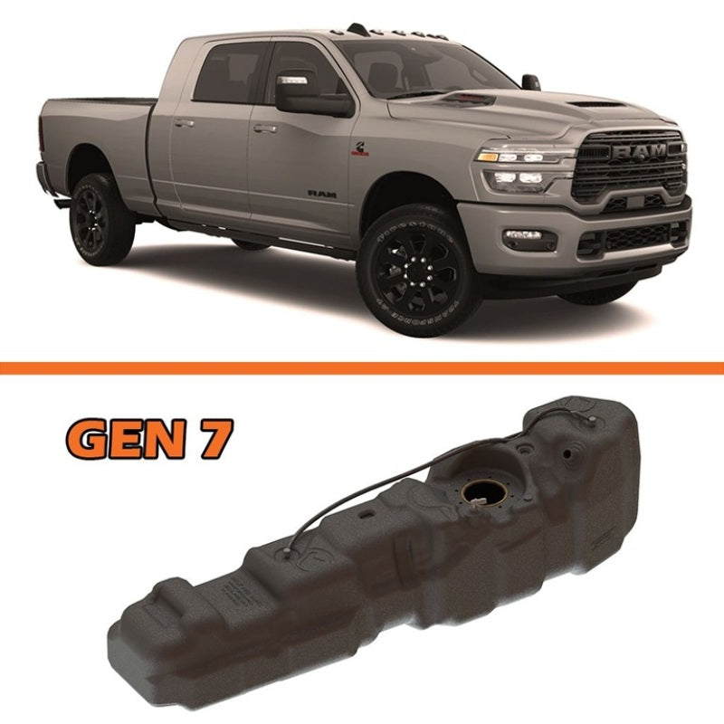 Titan Fuel Tanks Gen 7 50 Gallon Tank 2025-2026 Ram 2500/3500 Cummins Mega Cab Short Bed