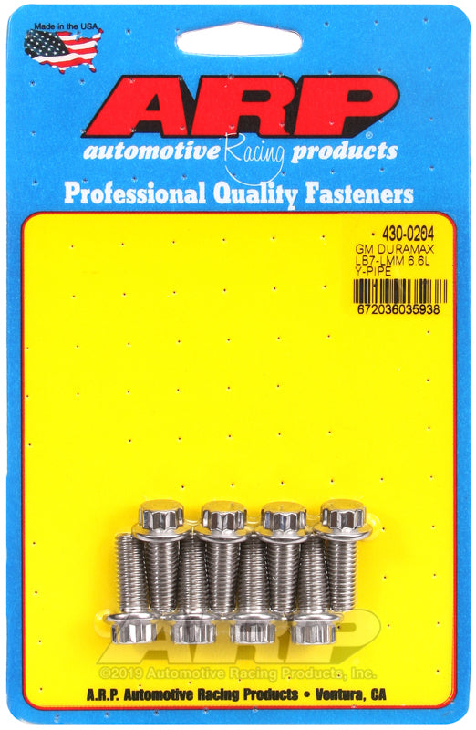 ARP 01-10 GM Duramax LB7-LMM 6.6L Stainless Y-Pipe Bolt Kit