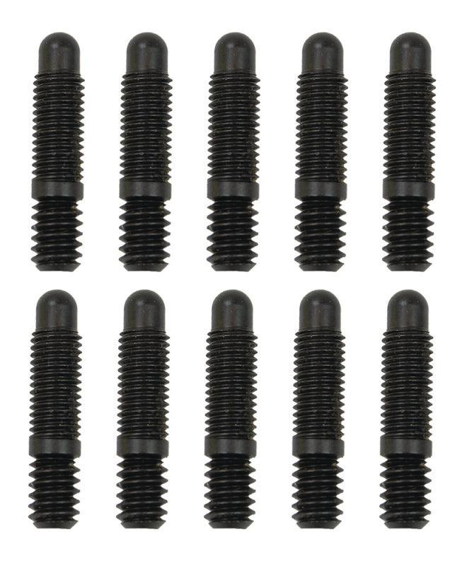 Moroso Bullet Nose Black Oxide Studs - 1/4-20 x 1/4-28 x 1 3/16 (10 Pack)
